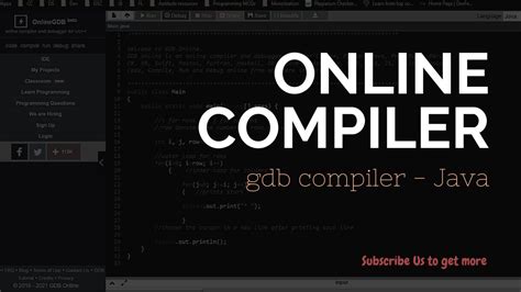 gdb online compiler java debug